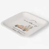 Custom Branded Herfst Pumpkin Baby shower Papieren Bordje (Gebogen)