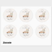 Custom Branded Herfst Pumpkin Baby shower Ronde Sticker (Vel)