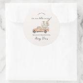 Custom Branded Herfst Pumpkin Baby shower Ronde Sticker (Tas)