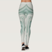 Custom Branded Kleurrijke Abstracte Paarse Schatti Leggings (Achterkant)