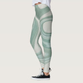 Custom Branded Kleurrijke Abstracte Paarse Schatti Leggings (Links)