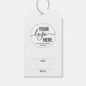 Custom Branded Logo Bedrijfsgrootte Hang Label Cadeaulabel (Voorkant)