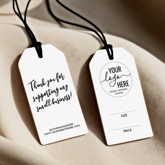 Custom Branded Logo Bedrijfsgrootte Hang Label Cadeaulabel