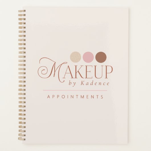 Custom Branded Makeup Artist Appointment Planner (Voorkant)