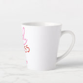 Custom Branded Meisje Boss Typografie Roze Rood Ha Latte Mok (Rechts)