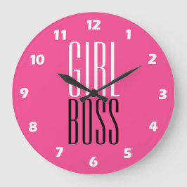 Custom Branded Meisje Boss Wit Zwart Hot Roze Grote Klok