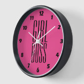Custom Branded Meisje Boss Zwart Heet Roze 10" Muu (Hoek)