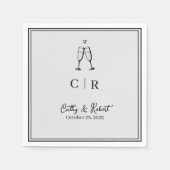 Custom Branded Minimal en Chic | bruiloftsservette Servet (Voorkant)