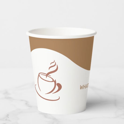 Custom Branded Minimalist Paper Cup Papieren Bekers (Voorkant)