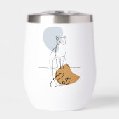 Custom Branded Minimalistische Cat Line Art (Voorkant)