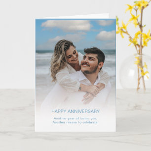 Custom Branded Modern Jubileum Fotokaart Kaart