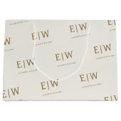 Custom Branded Monogram Bedrijfsverpakking Groot Cadeauzakje (Voorkant)