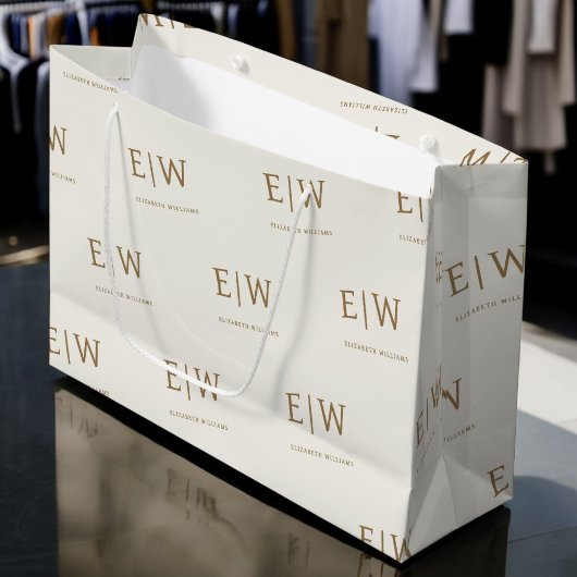 Custom Branded Monogram Bedrijfsverpakking Groot Cadeauzakje