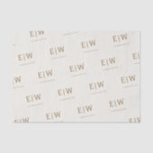 Custom Branded Monogram Bedrijfsverpakking Tissuepapier (Voorkant)