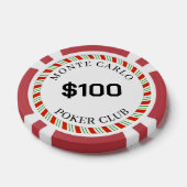 Custom Branded Monte Carlo Glad $100 14 Gram Poker Chips (Enkel)