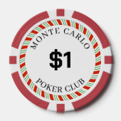 Custom Branded Monte Carlo Glad $1 14 Gram Poker Chips (Voorkant)