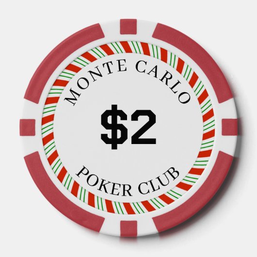 Custom Branded Monte Carlo Glad $2 14 Gram Poker Chips (Voorkant)