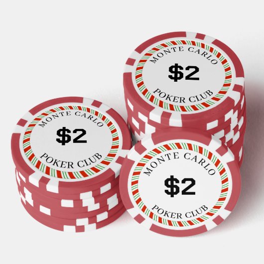 Custom Branded Monte Carlo Glad $2 14 Gram Poker Chips (Opstapeling)