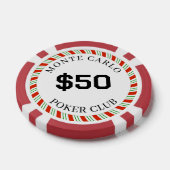 Custom Branded Monte Carlo Glad $50 14 Gram Poker Chips (Enkel)