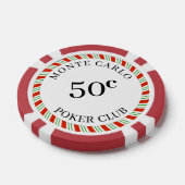 Custom Branded Monte Carlo glad 50 cent 14 gram Poker Chips (Enkel)