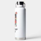 Custom Branded Roze Geel Blauw Persoonlijk Waterfles (Achterkant)