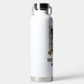 Custom Branded Roze Geel Blauw Persoonlijk Waterfles (Voorkant)