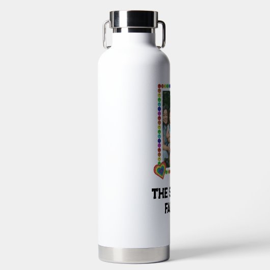 Custom Branded Roze Geel Blauw Persoonlijk Waterfles (Voorkant)