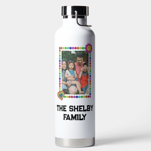 Custom Branded Roze Geel Blauw Persoonlijk Waterfles (Links)