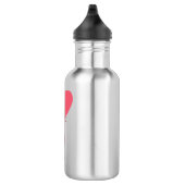 Custom branded roze minimalistische Valentijn Waterfles (Rechts)