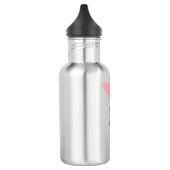 Custom branded roze minimalistische Valentijn Waterfles (Links)