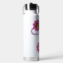 Custom Branded Roze Witte Persoonlijke Waterfles