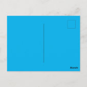 Custom Branded Sky Blue Afbeelding-Perfect Standaa Briefkaart (Achterkant)