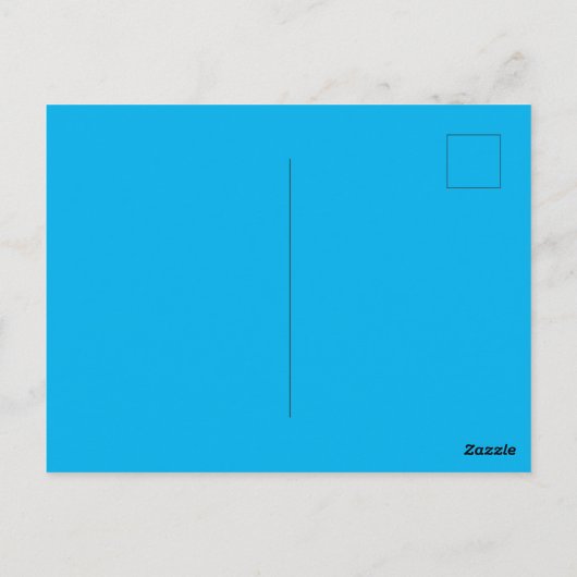 Custom Branded Sky Blue Afbeelding-Perfect Standaa Briefkaart (Achterkant)