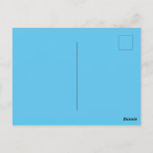 Custom Branded Sky Blue Afbeelding-Perfect Standaa Briefkaart (Achterkant)