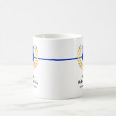 Custom Branded Thin Blue Line Politie Badge Wit Koffiemok (Center)