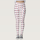 Custom Branded USA vlinder vlag Leggings (Voorkant)