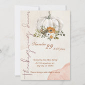 Custom Branded Waterverf Botanische Thanksgiving Kaart (Voorkant)
