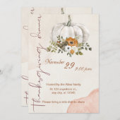 Custom Branded Waterverf Botanische Thanksgiving Kaart (Voorkant / Achterkant)