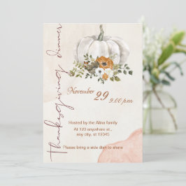 Custom Branded Waterverf Botanische Thanksgiving Kaart
