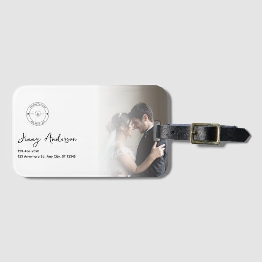 Custom Branded Wedding Photographer Bagagelabel (Voorkant (horizontaal))
