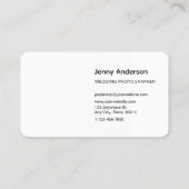 Custom Branded Wedding Photographer Visitekaartje (Achterkant)