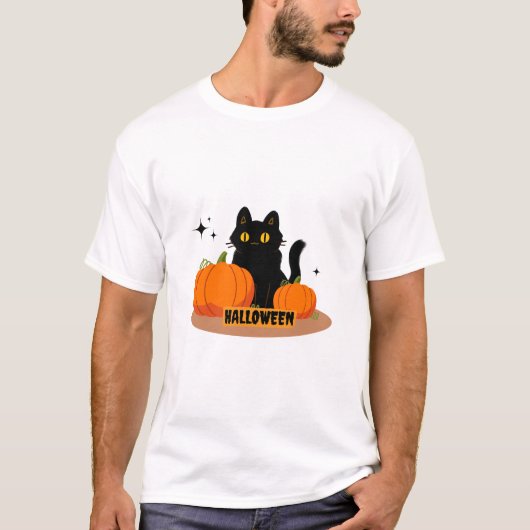 Custom Branded White Happy Halloween T Shirt (Voorkant)