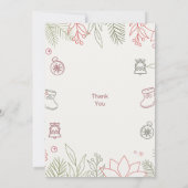 Custom Branded Wit Eenvoudig Kerstfeest Kaart (Achterkant)