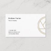 Custom branded wit minimalistische fotograaf visitekaartje (Achterkant)