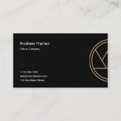 Custom Branded Zwart Minimalistische Fotograaf Visitekaartje (Achterkant)