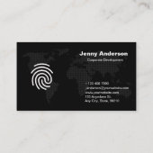 Custom Branded Zwart-wit Eenvoudig Bedrijf Visitekaartje (Achterkant)