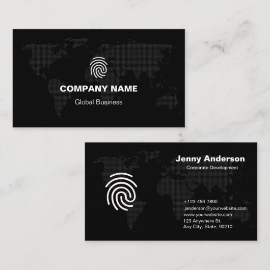 Custom Branded Zwart-wit Eenvoudig Bedrijf Visitekaartje (Voorkant / Achterkant)