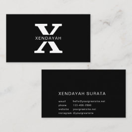 Custom Branded zwart-wit minimalistische luxe Visitekaartje