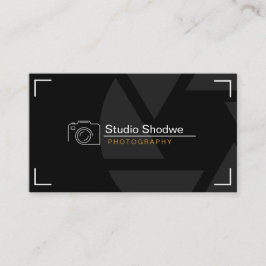 Custom Branded Zwart Wit Moderne Fotografie Visitekaartje