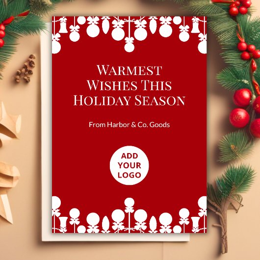 Custom Branding Holiday Kaart voor Bedrijven